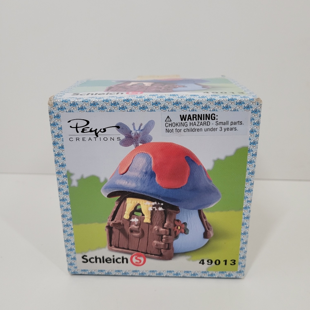 Smurf Blue Red House Schleich 49013   1978 NOB